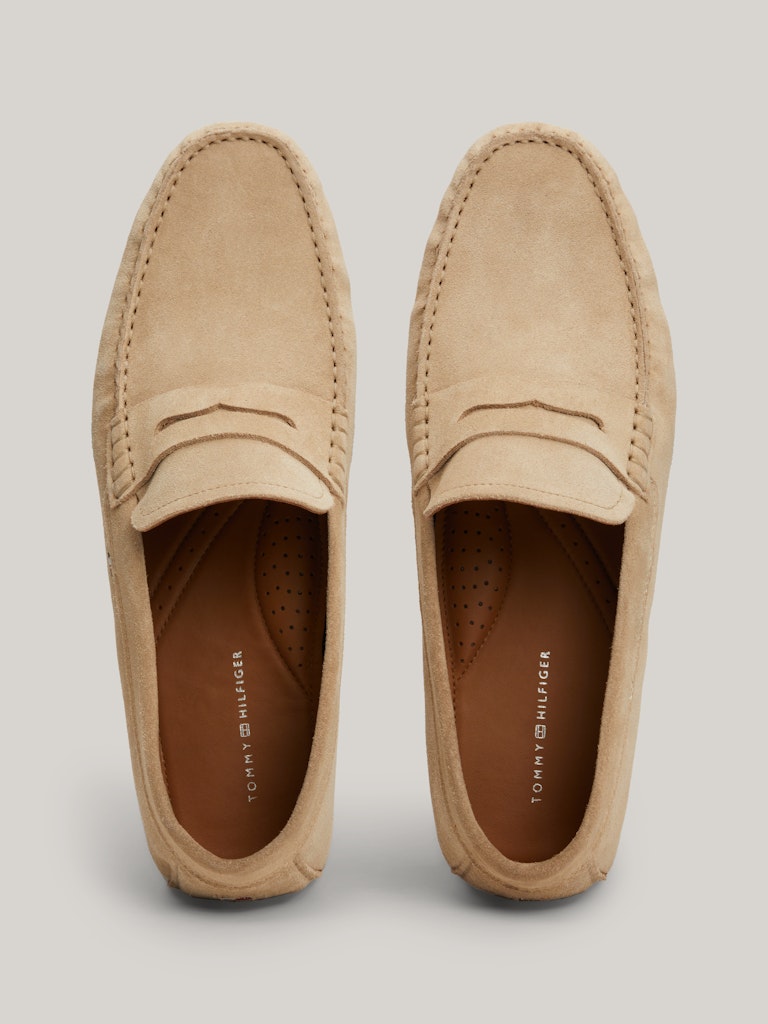 Beige men&#039;s suede loafers Tommy Hilfiger