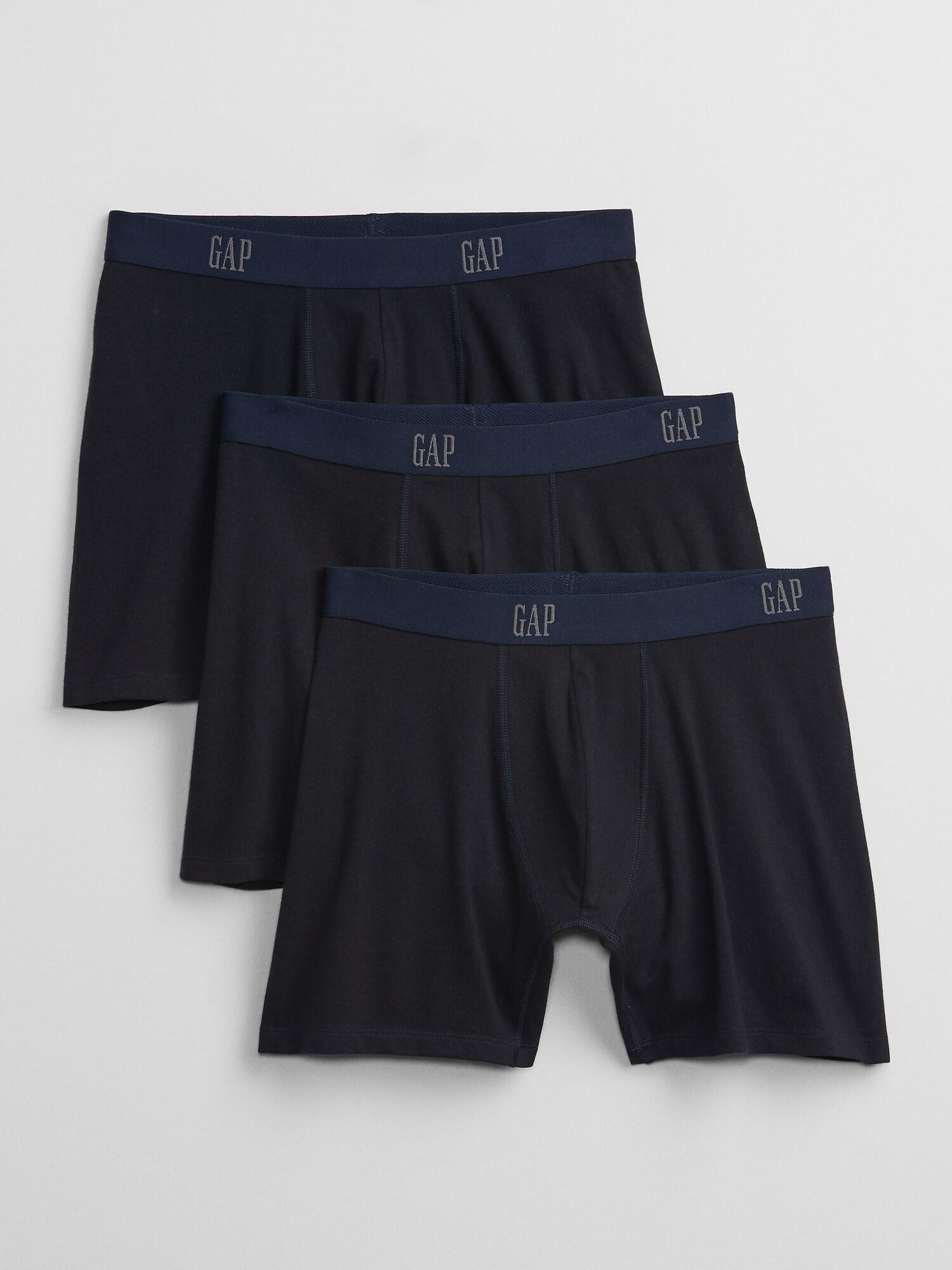 Blue Men's Boxers GAP Logo Boxer Briefs, 3pcs