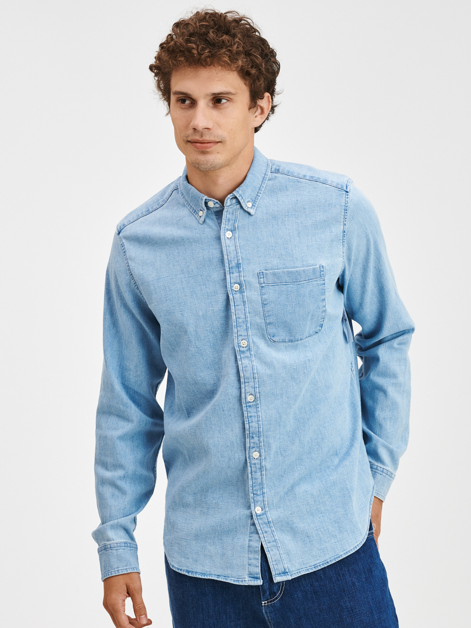 Blue Men's Denim Shirt Denim Shirt GAP