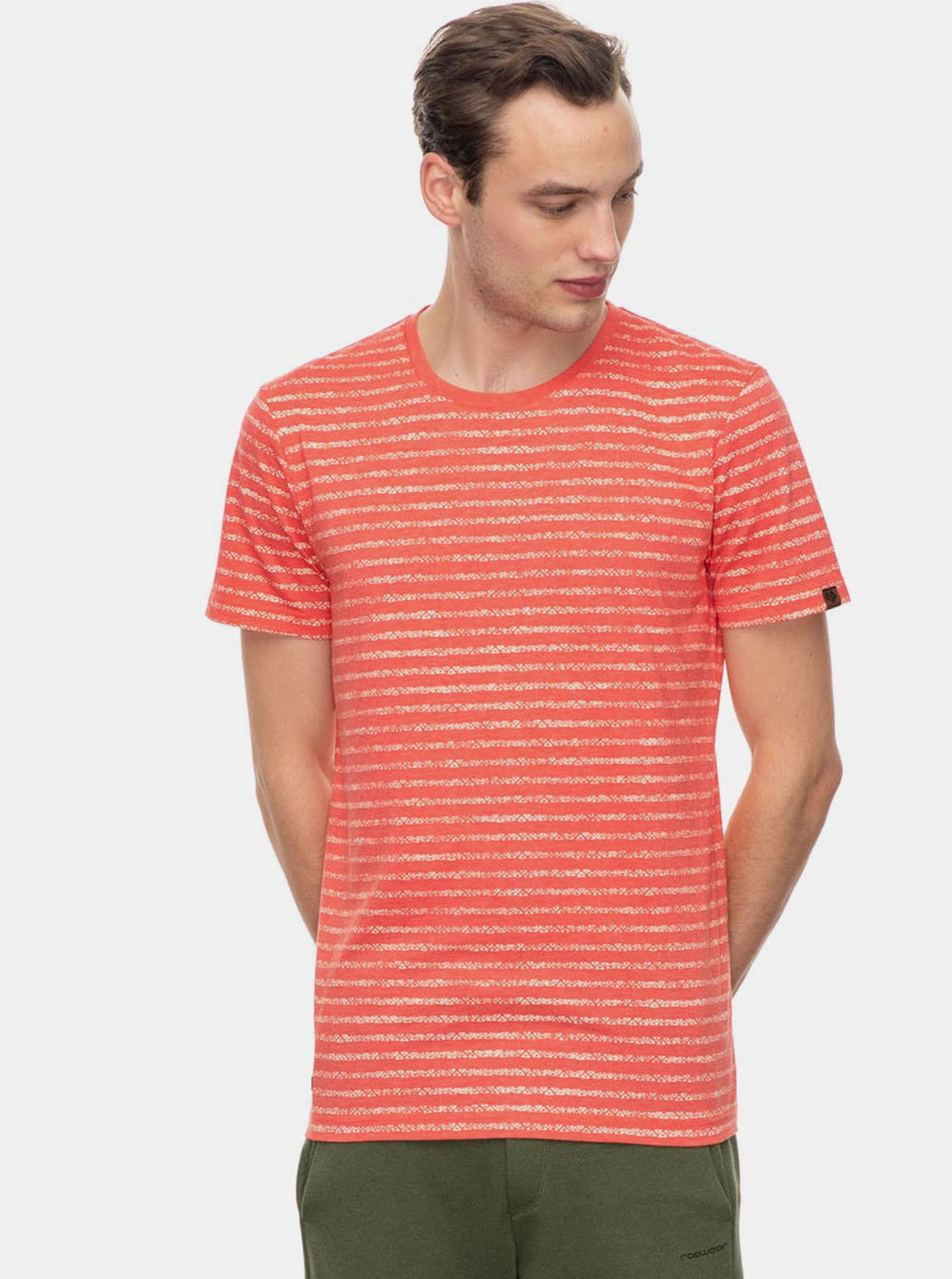 Červené pánské pruhované tričko Ragwear Steef