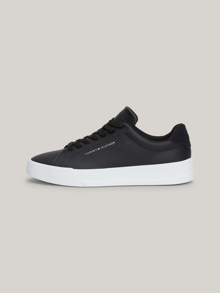 Black men's leather sneakers Tommy Hilfiger