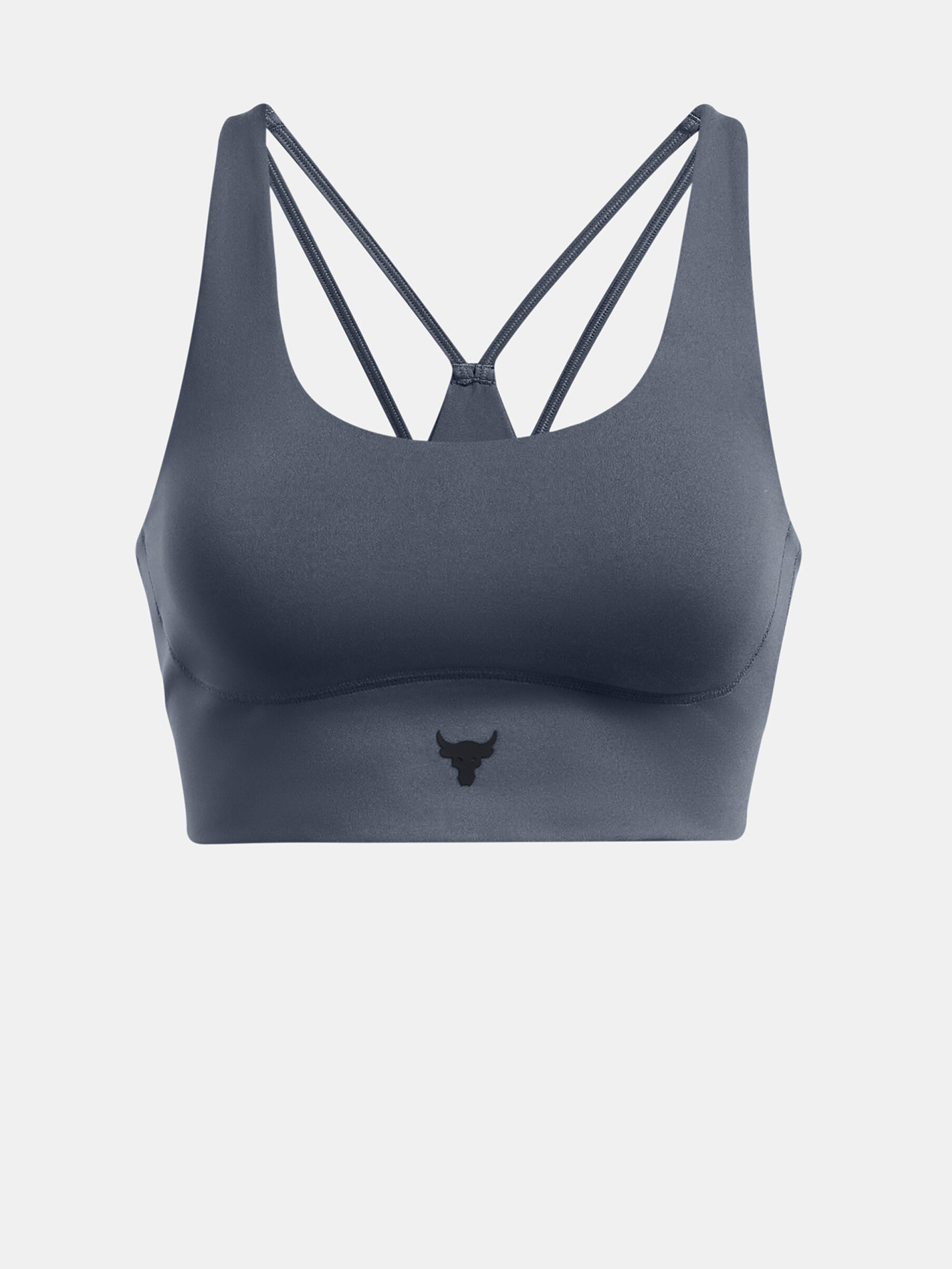 Šedá dámská sportovní podprsenka Under Armour Project Rock LG Grind Sportlette