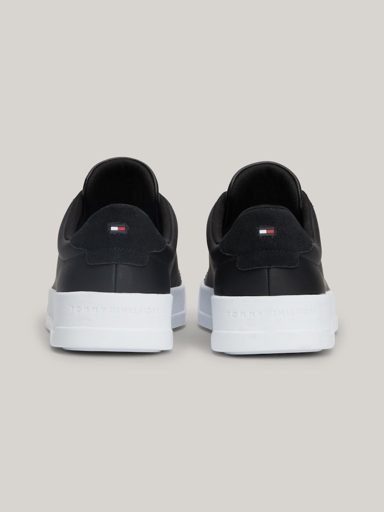 Black men's leather sneakers Tommy Hilfiger