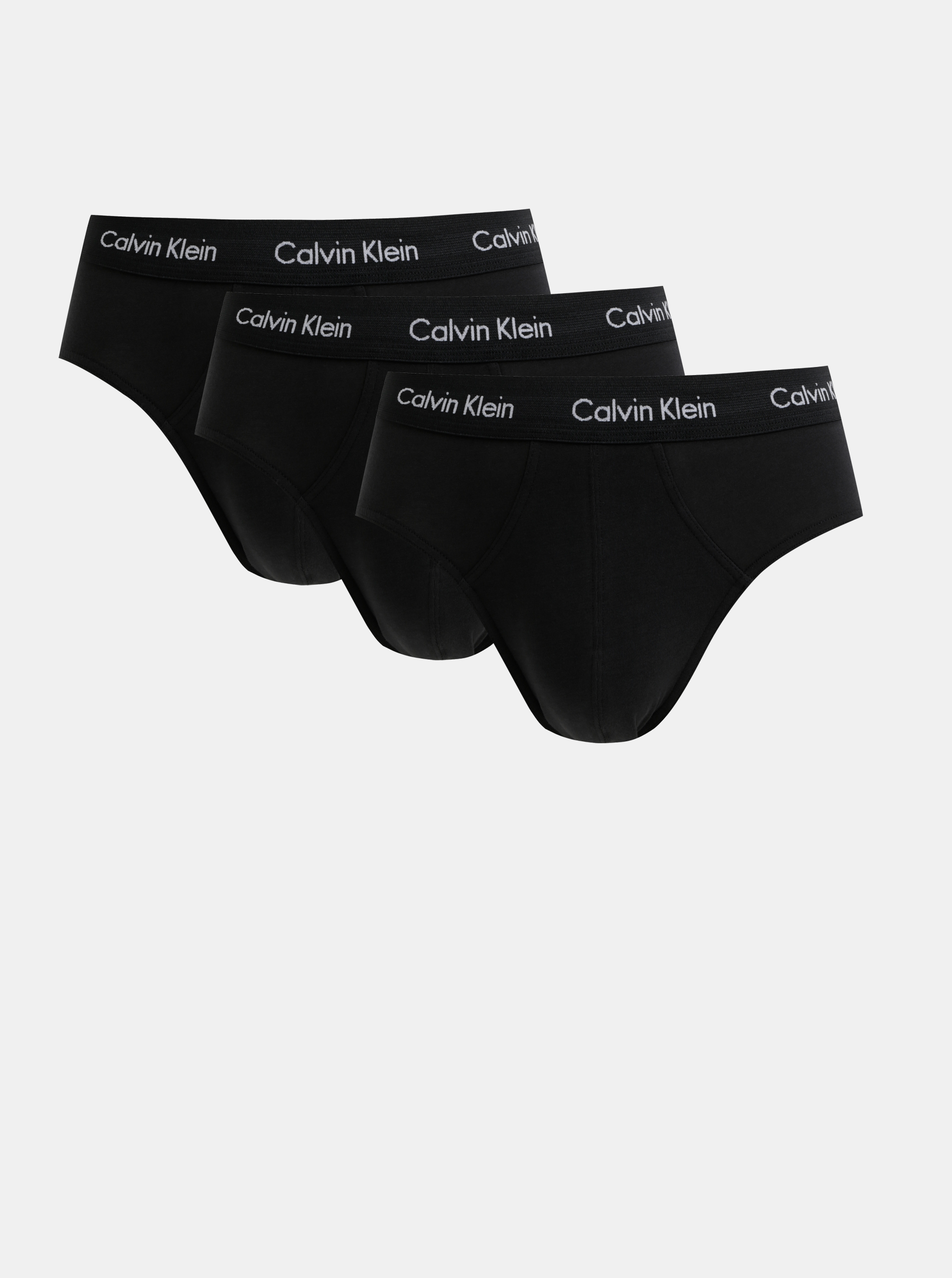 Sada troch čiernych slipov Calvin Klein Underwear