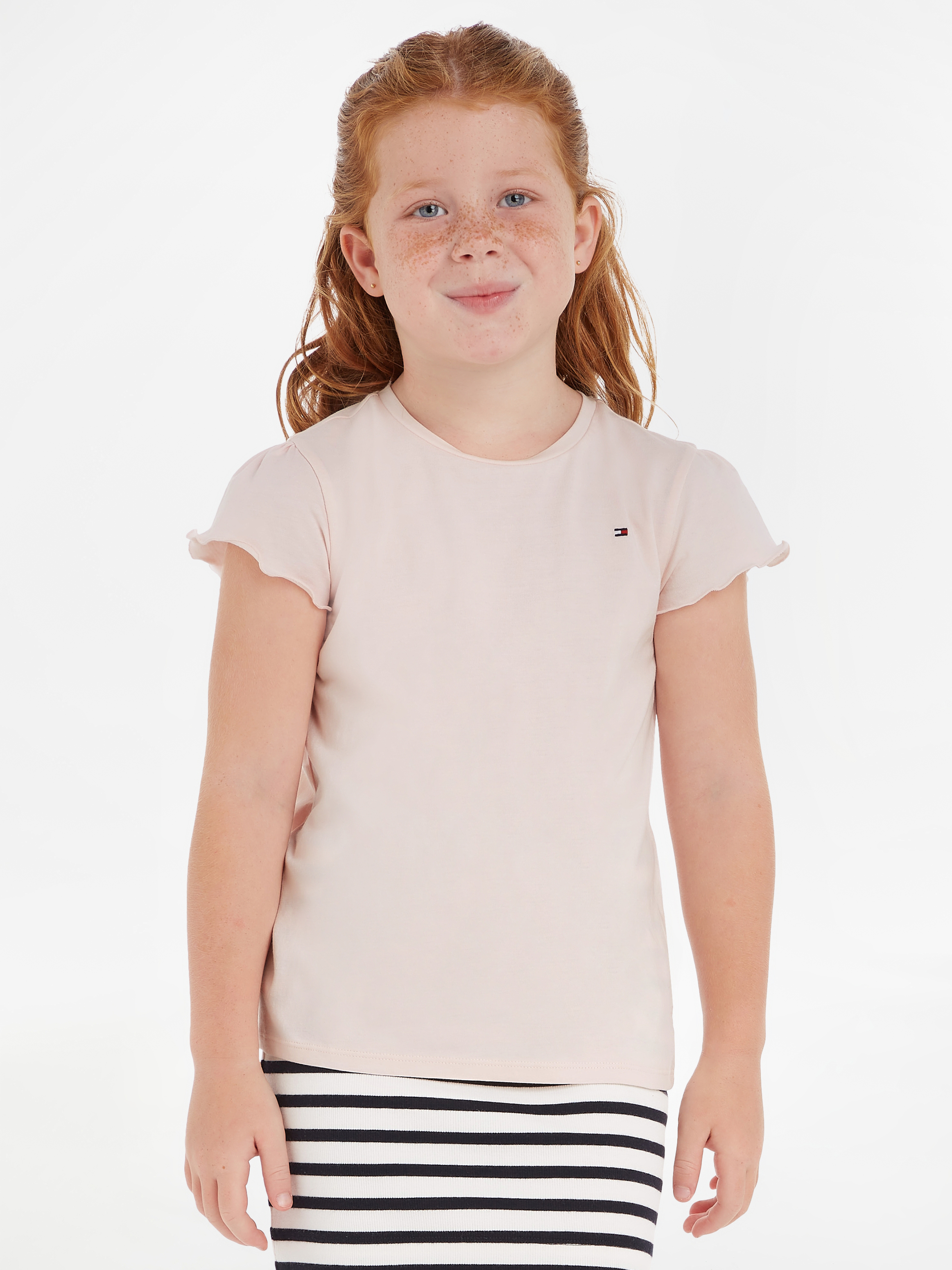 Světle růžové holčičí tričko Tommy Hilfiger