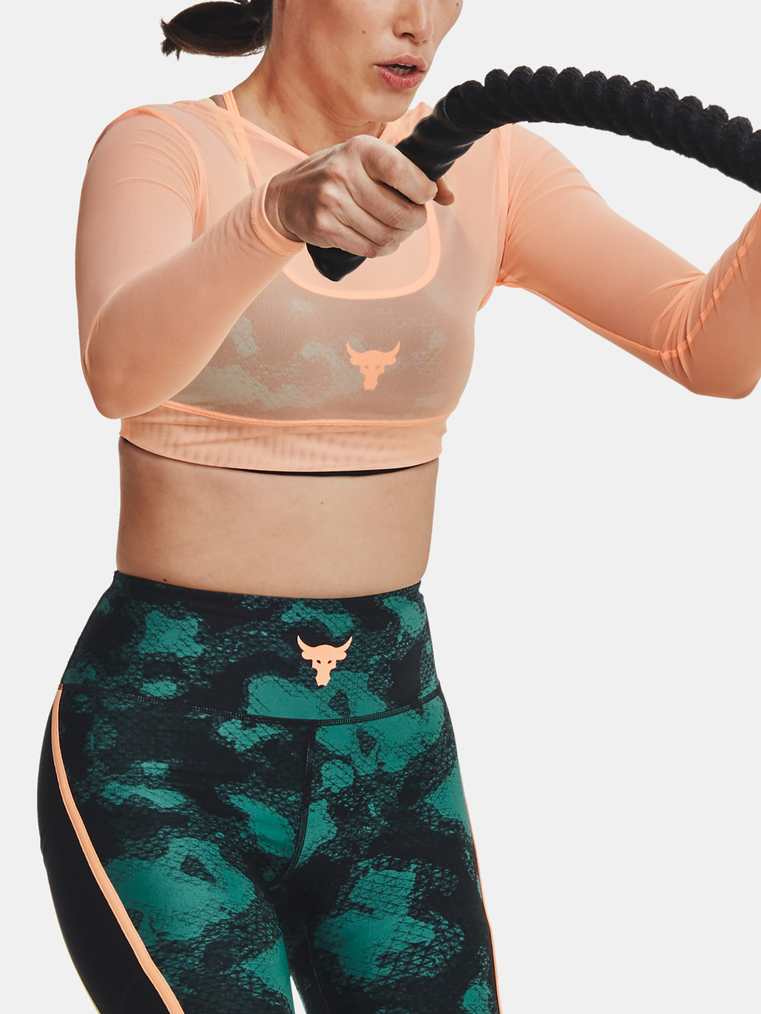 Tričká s dlhým rukávom pre ženy Under Armour - oranžová