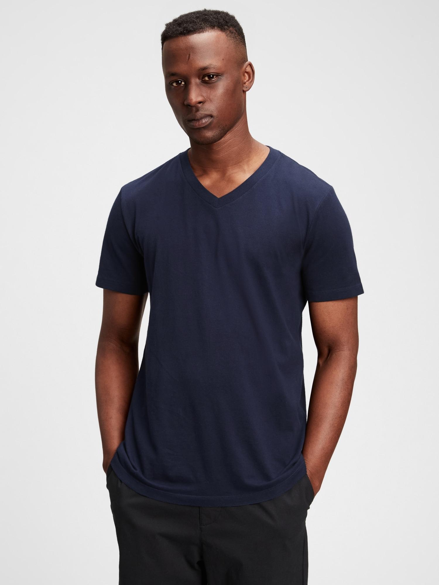 GAP Men's Blue T-shirt Classic In T-shirt