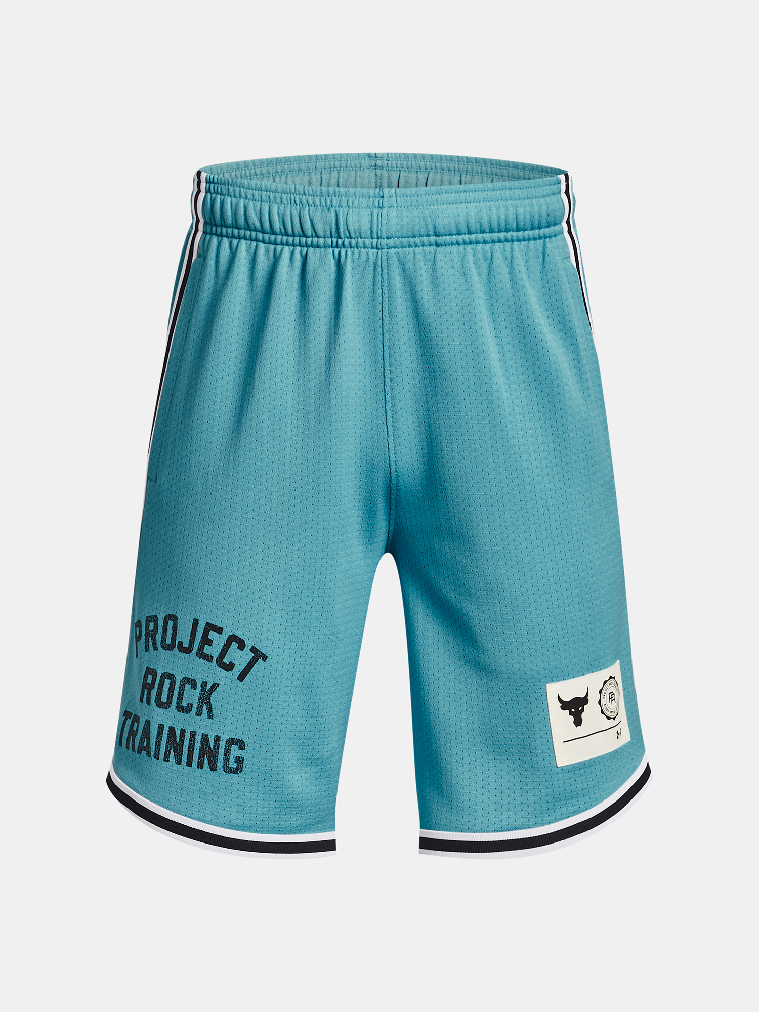 Tyrkysové klučičí sportovní kraťasy Under Armour Pjt Rck Penny Mesh Sts TG