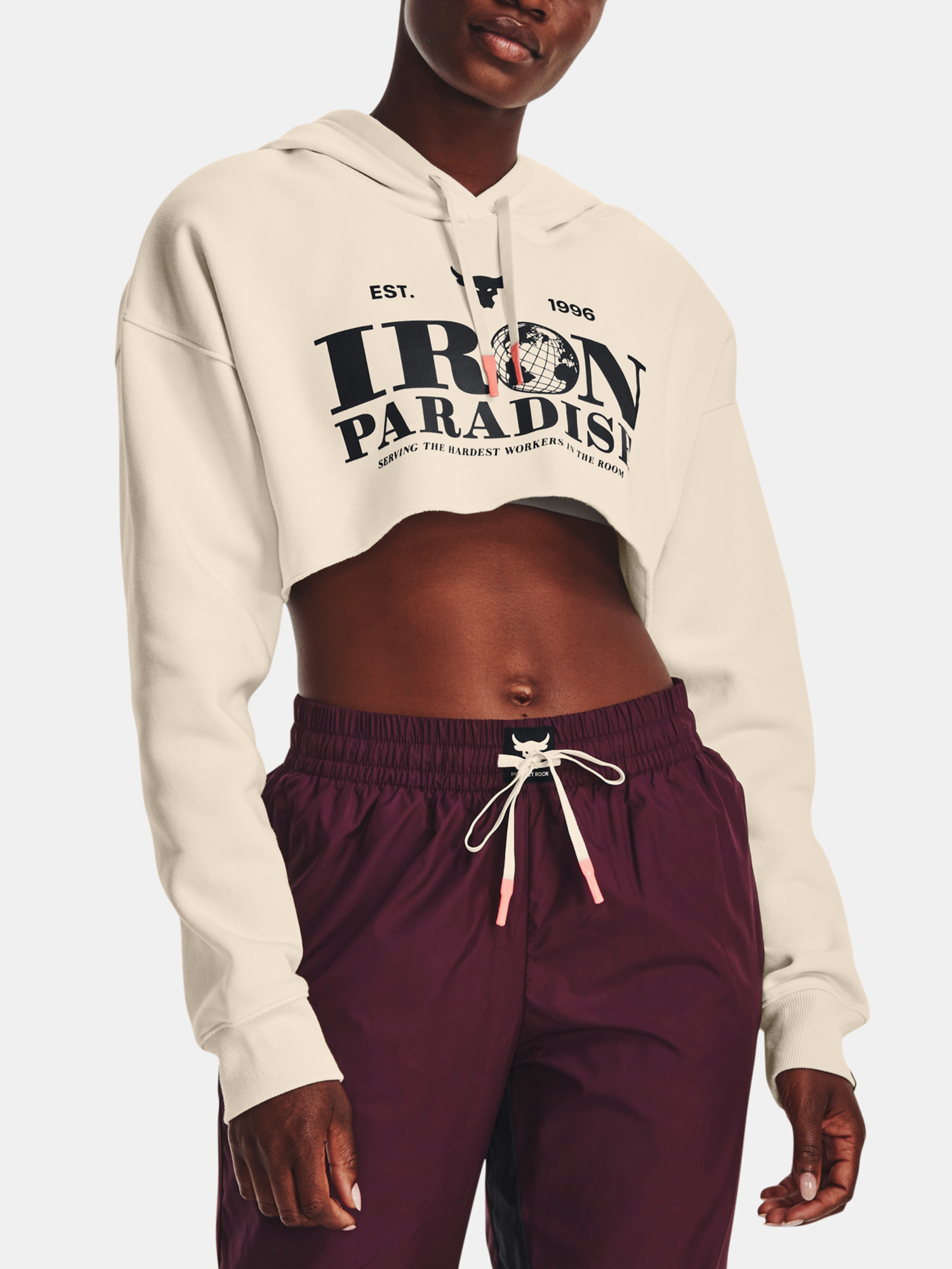Levně Bílá dámská mikina Under Armour Crop