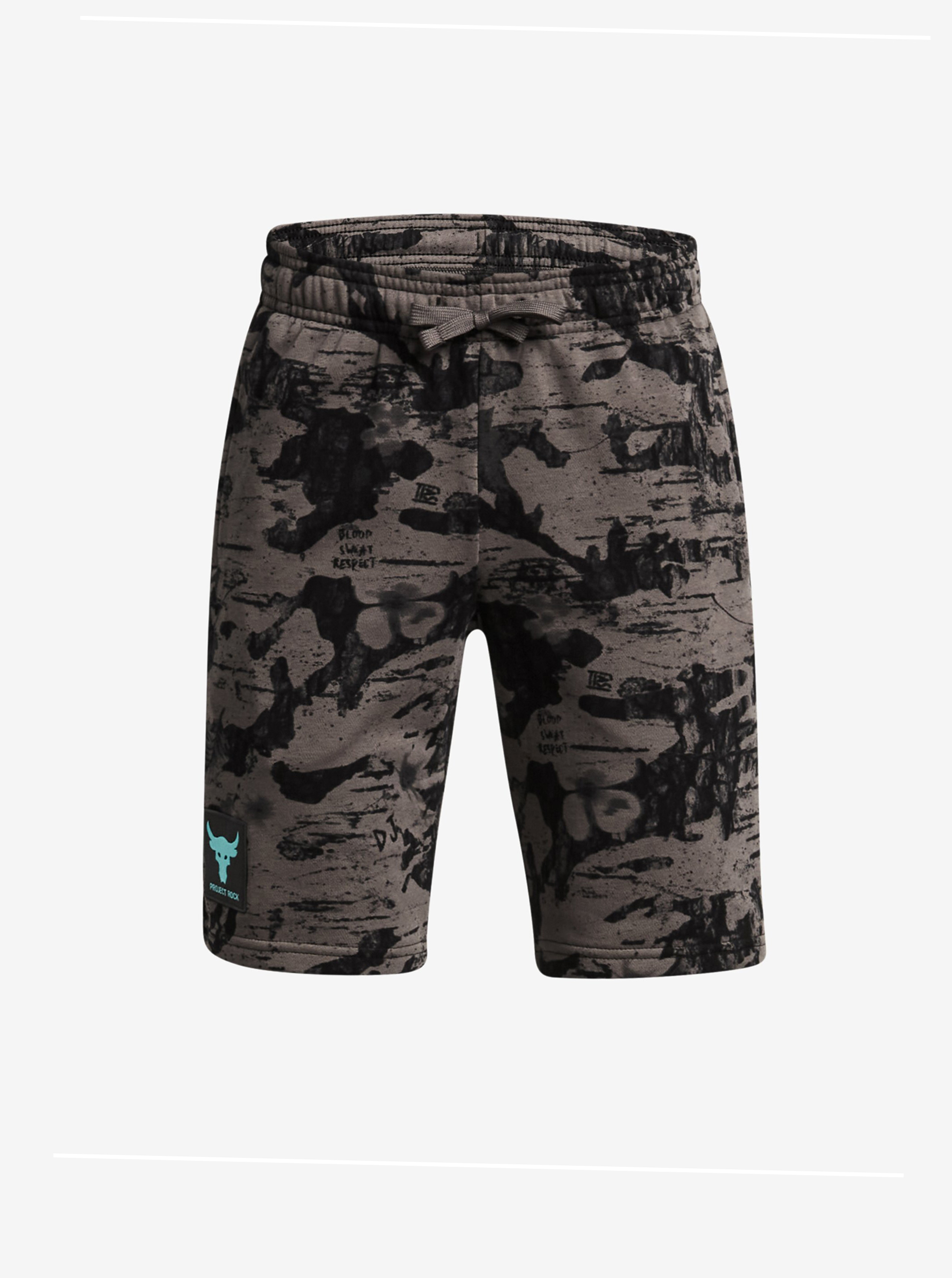 Tmavě šedé kraťasy Under Armour Pjt Rck Boys Terry Short Pt