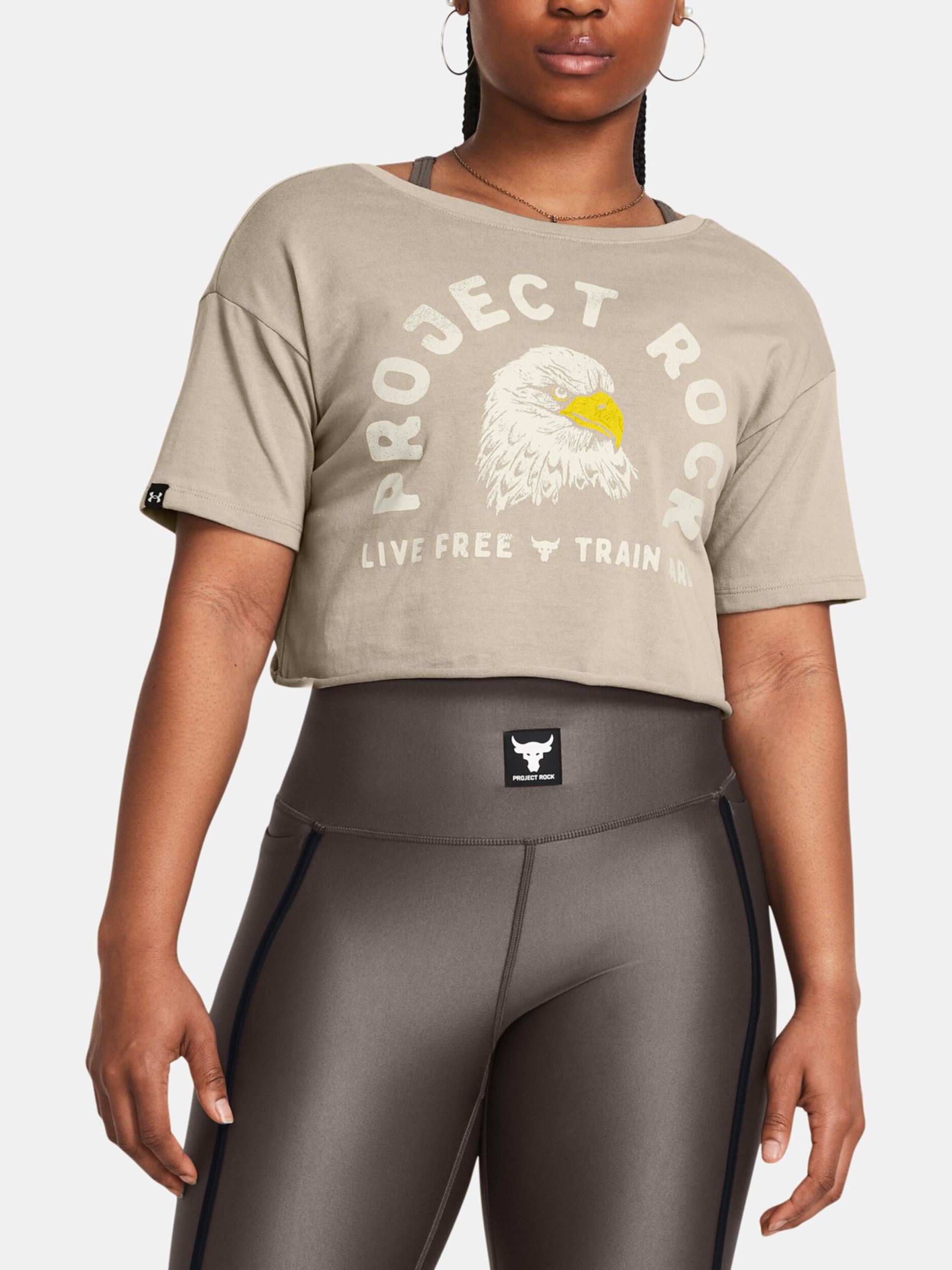 Světle hnědé tričko Under Armour Pjt Rck Balance Graphic T