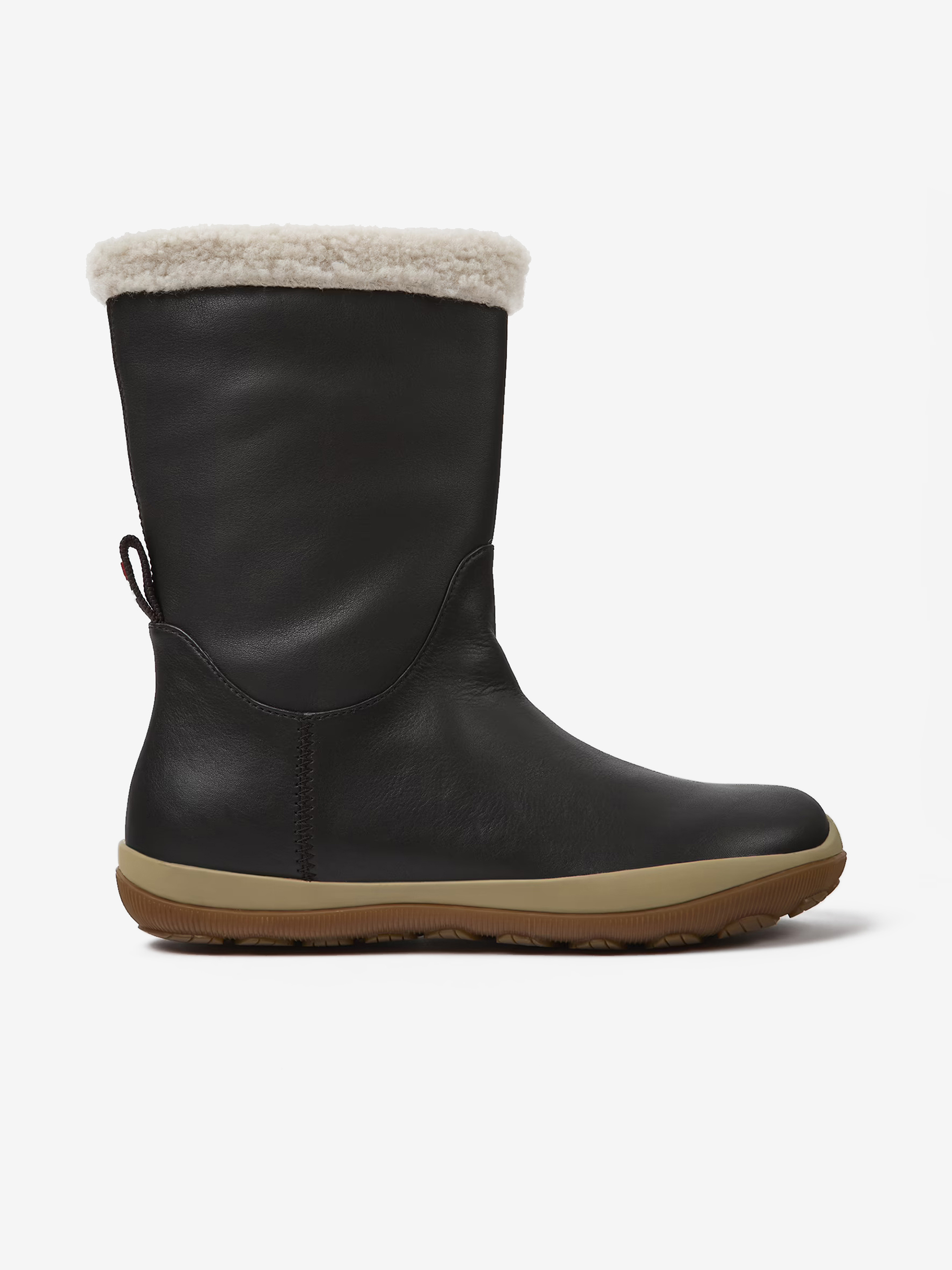 Black Women's Winter Boots With Faux Fur Camper Trail