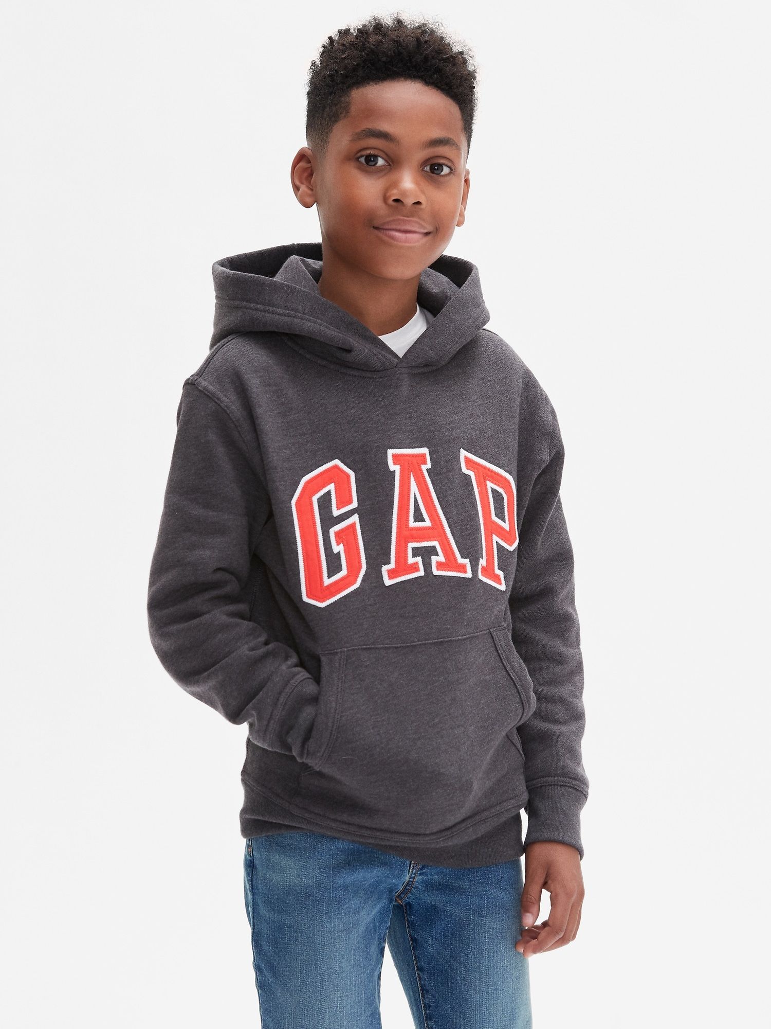 Grey Boys' Sweatshirt GAP Logo Hoodie