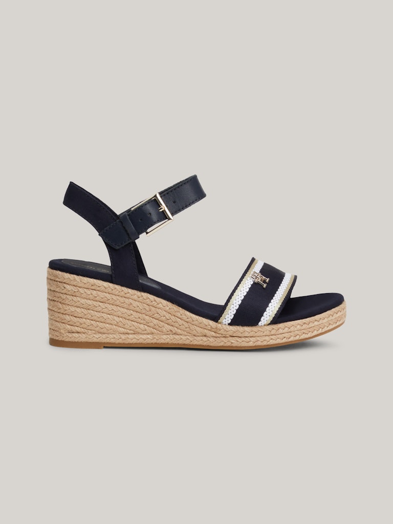 Navy Blue Women's Wedge Sandals By Tommy Hilfiger