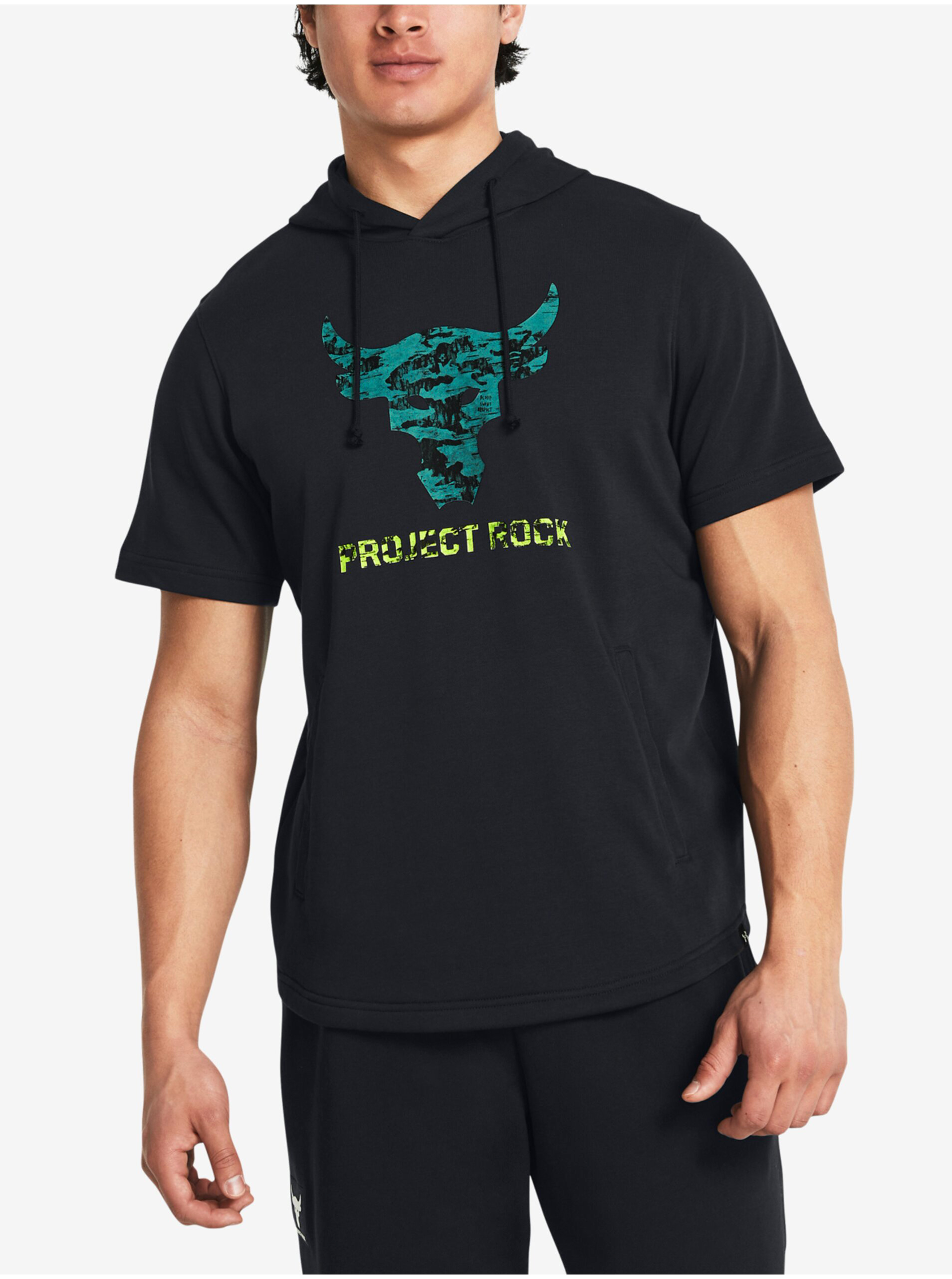 Černá sportovní mikina Under Armour Pjt Rck Payoff SS Terry Hdy