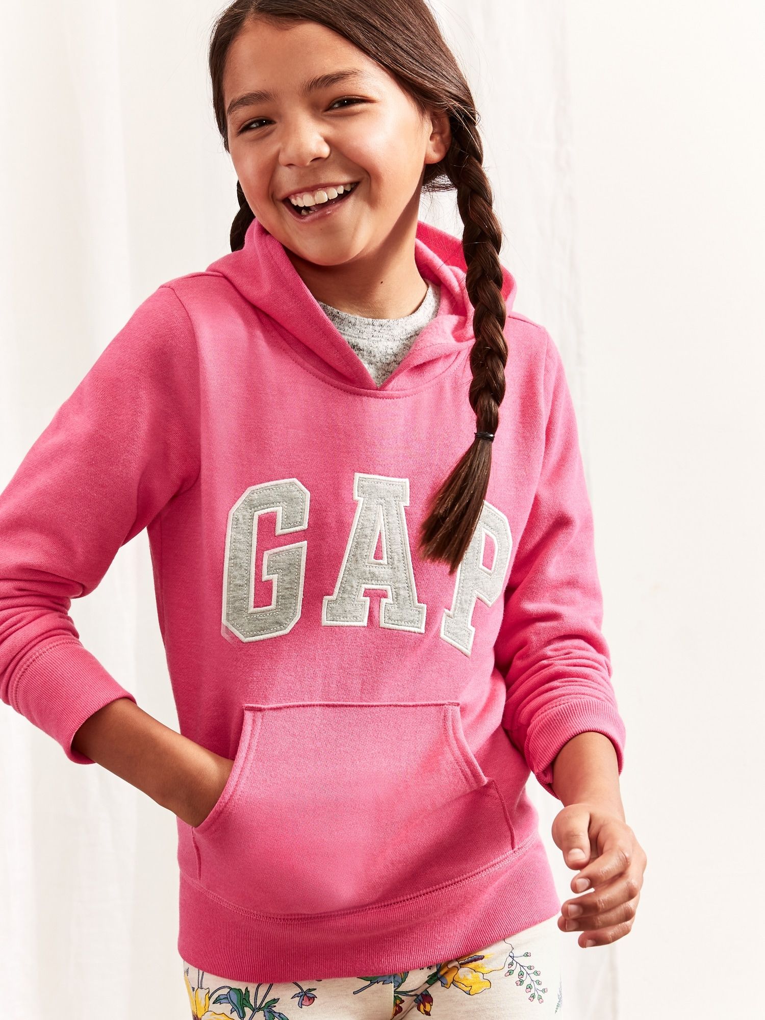 Pink Girl's Sweatshirt GAP Logo Hoodie Sweatshirt