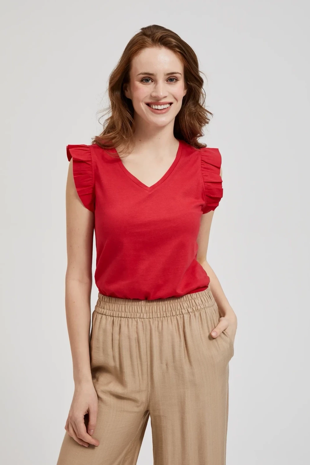 Marisse Women&#039;s Blouse L-Ts-4406 Red