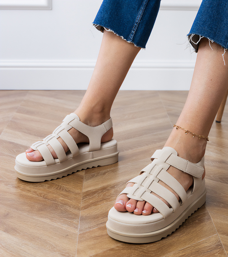 Gemre Blue eco-suede block-heeled sandals Dures