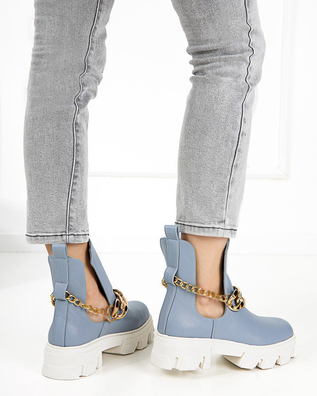 Resti Blue women&#039;s boots with chain Tenkay - Footwear