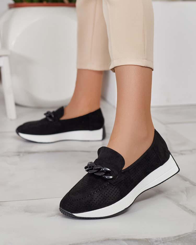 Resti Openwork women&#039;s moccasins with chain Isolla