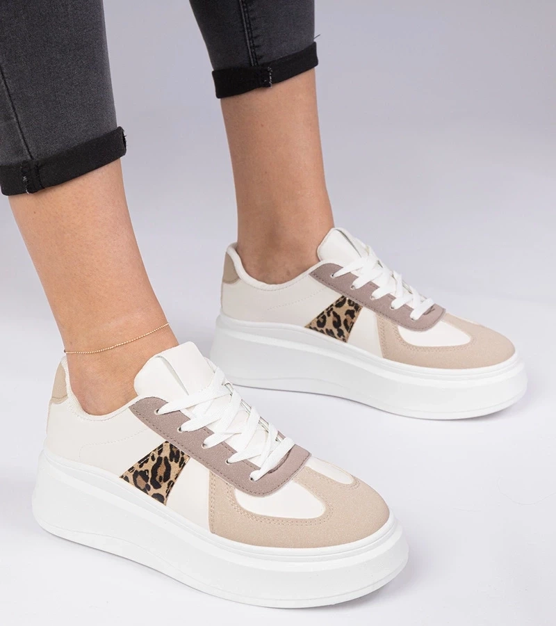 Gemre Adidași maro pe platformă Mishel