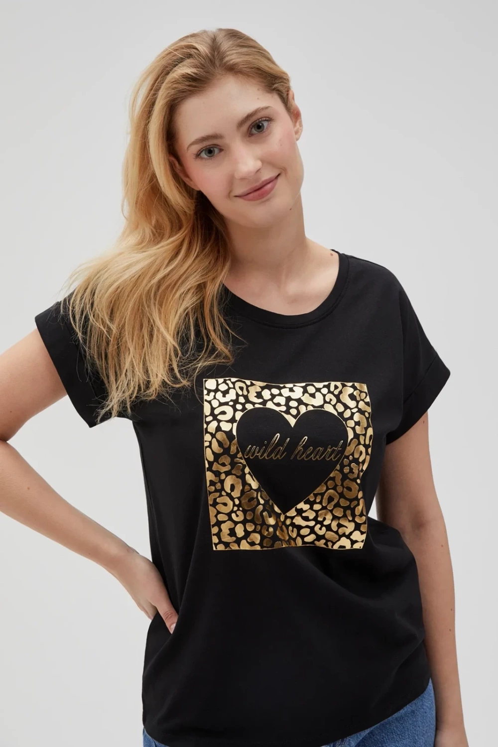 Marisse Women's T-Shirt L-Ts-4626 Black