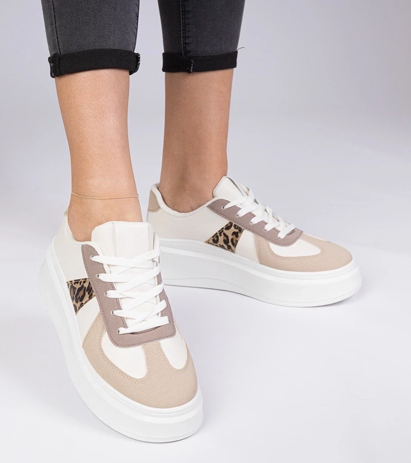 Gemre Adidași maro pe platformă Mishel