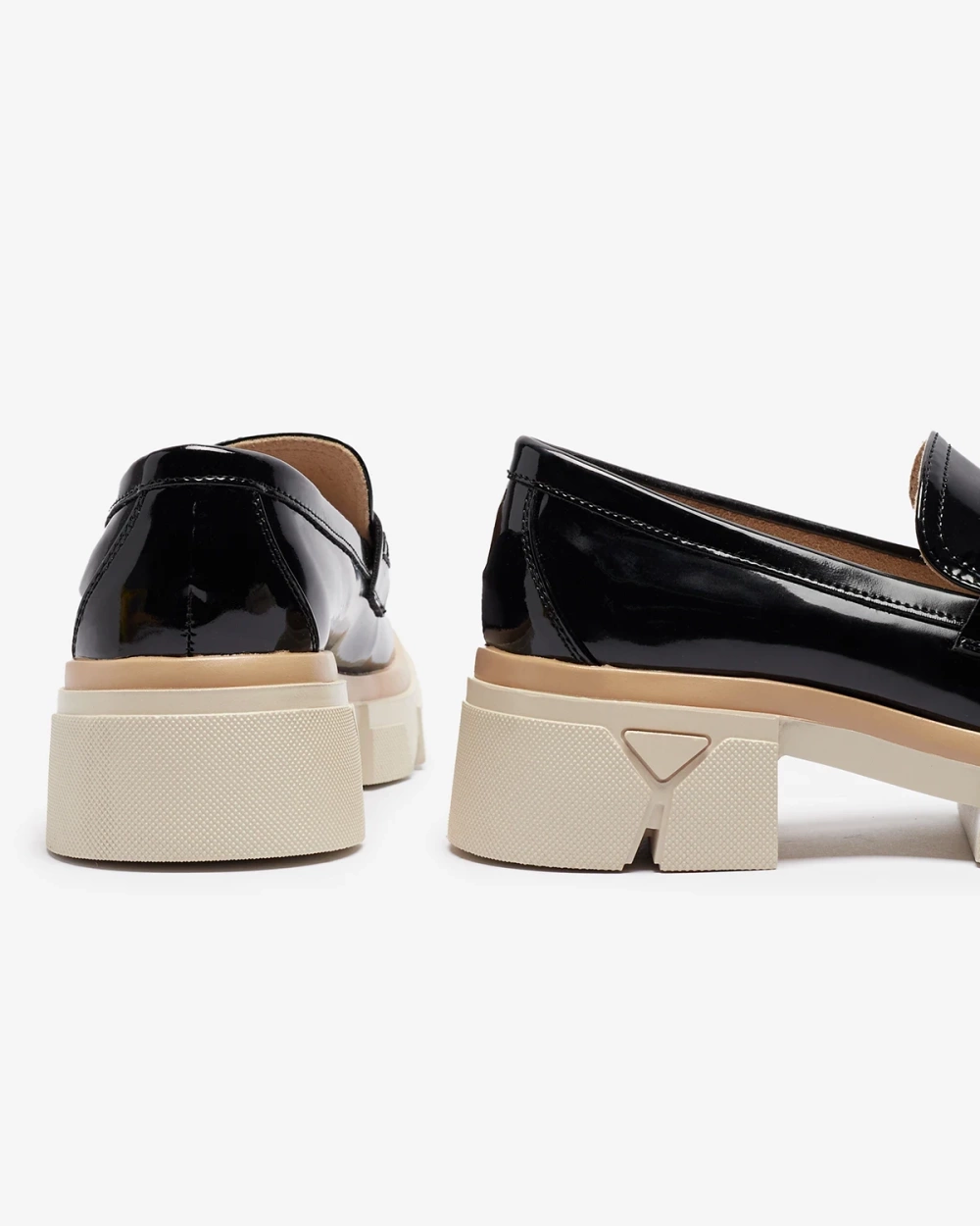 Resti Black women's eco leather patent leather moccasins Sepop- Footwear