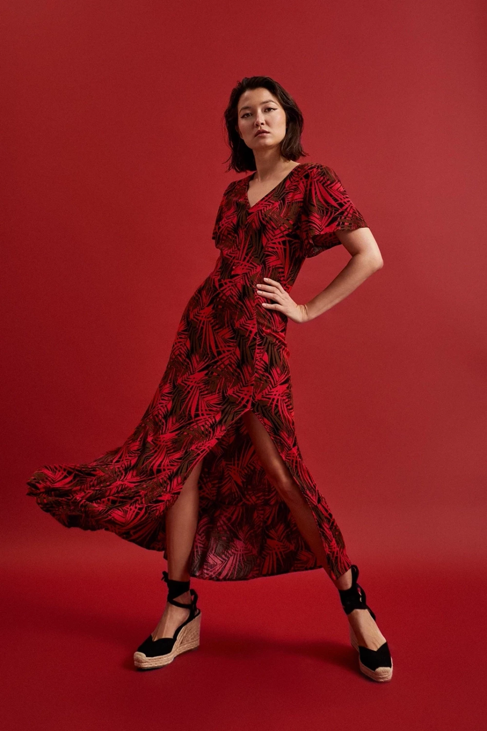 Marisse Womens Dress L-Su-4345 Red