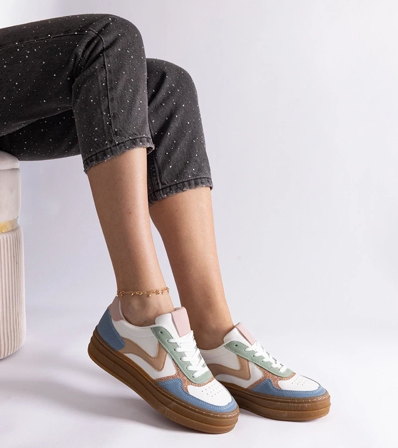 Gemre Adidași albaștri cu talpă de cauciuc Quica