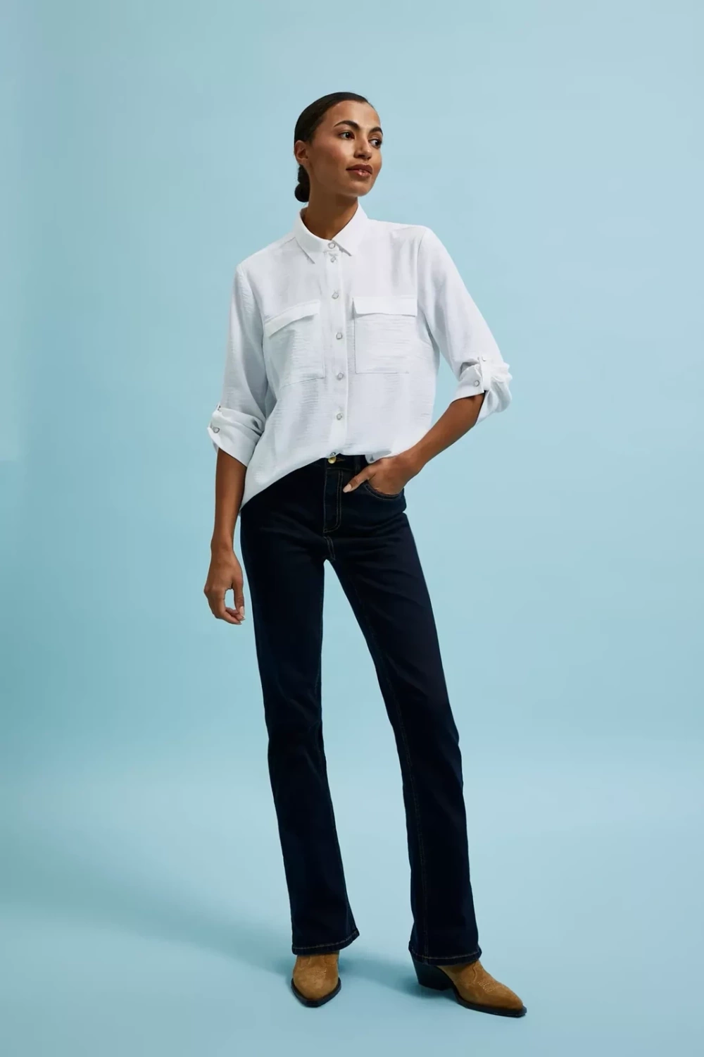 Marisse Women's Shirt L-Ko-4321 White