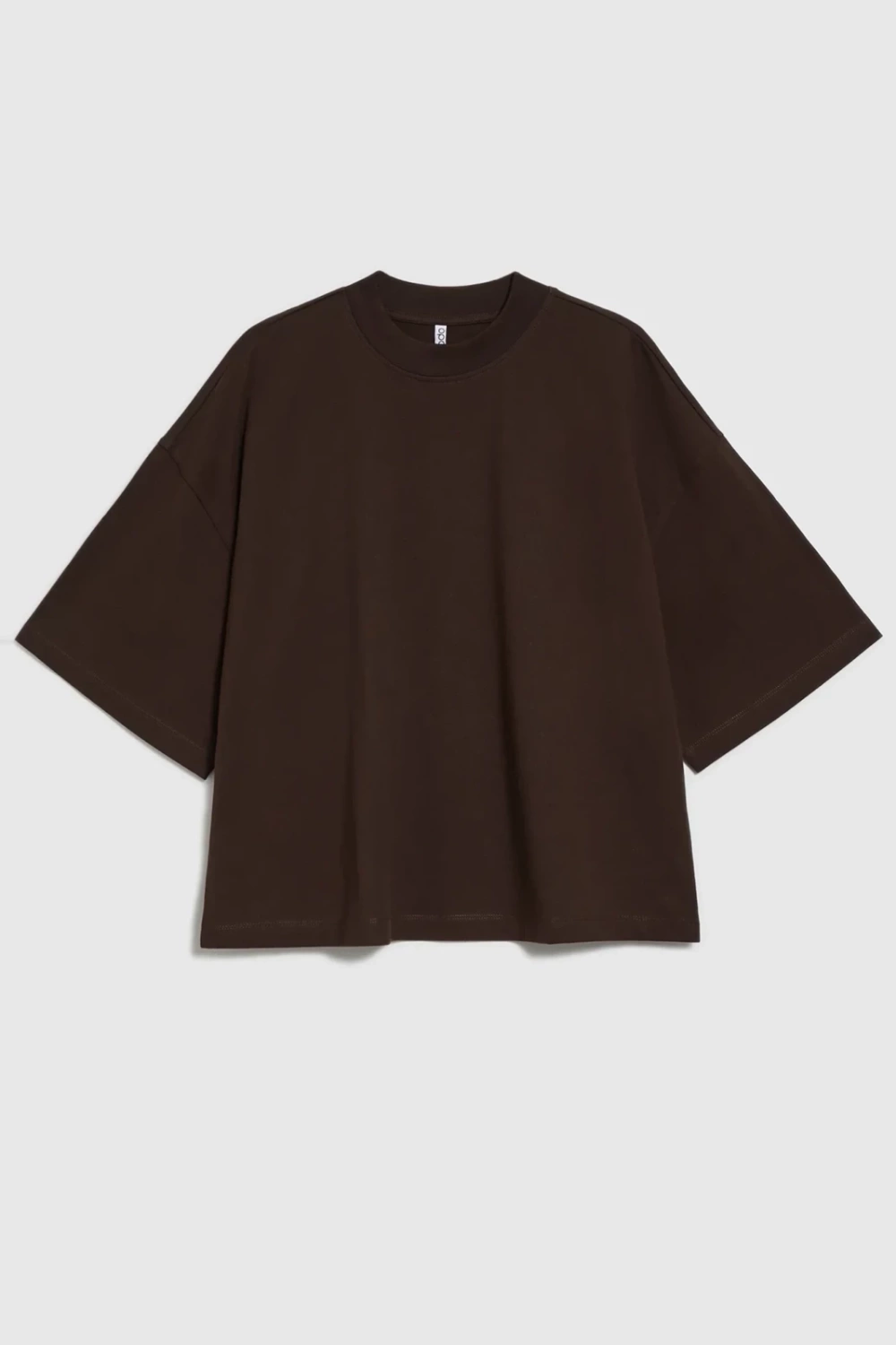 Marisse Plain Oversize Brown Blouse