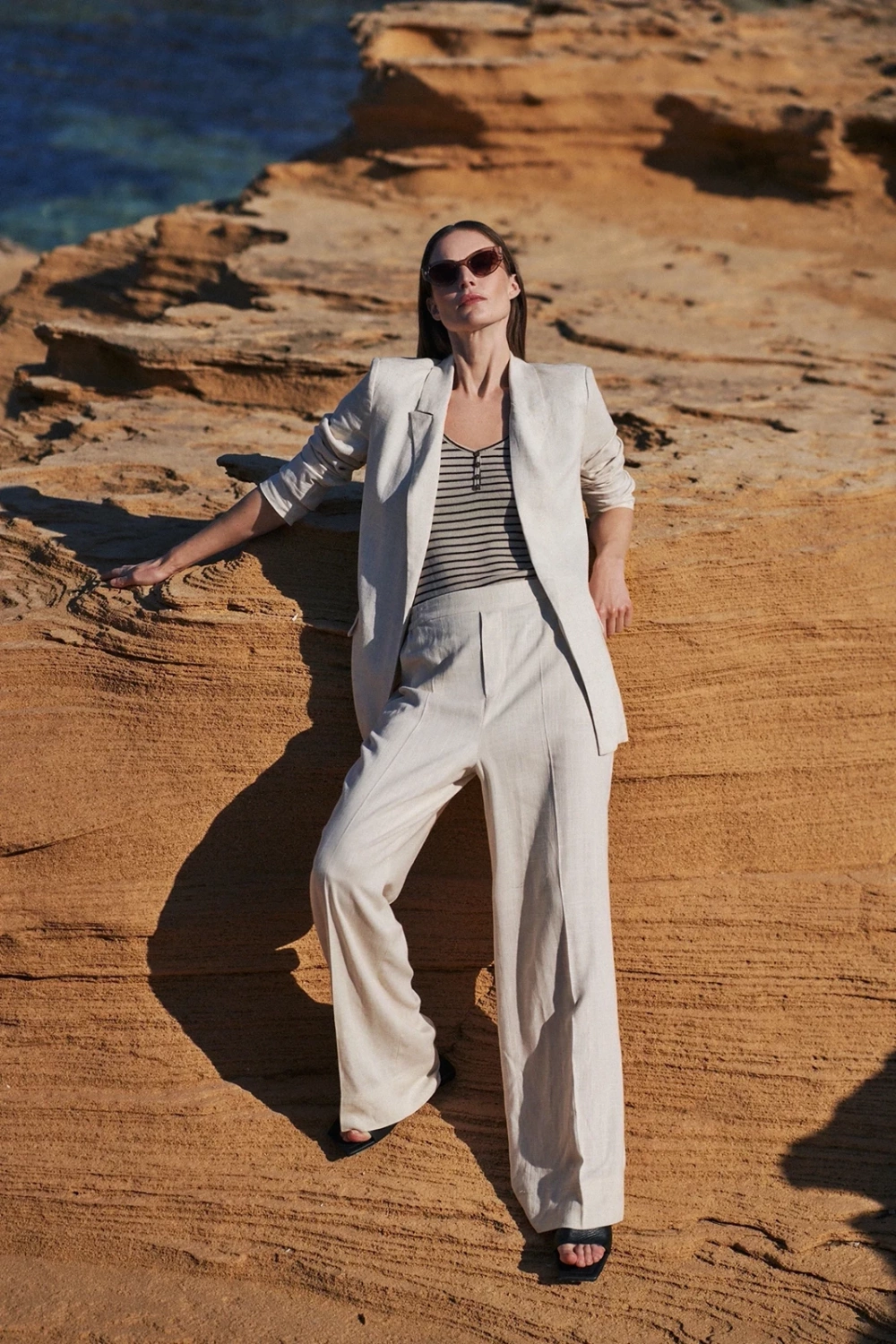 Women's trousers MOODO - light beige