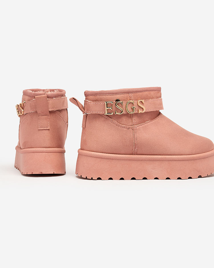 Resti Light brown women's shoes a'la snow boots with ornament Parisela