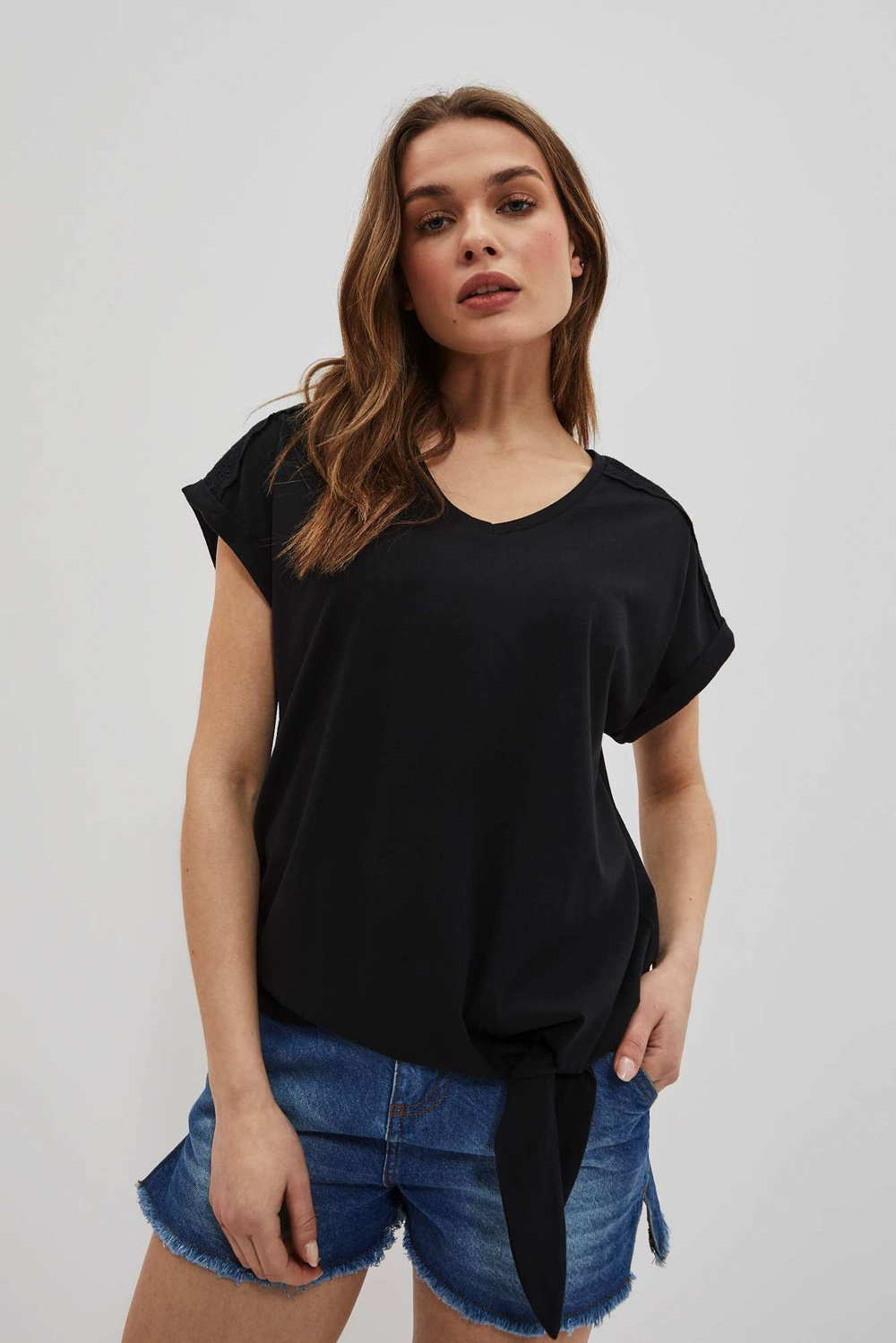 Marisse Women's T-Shirt L-Ts-4031 Black