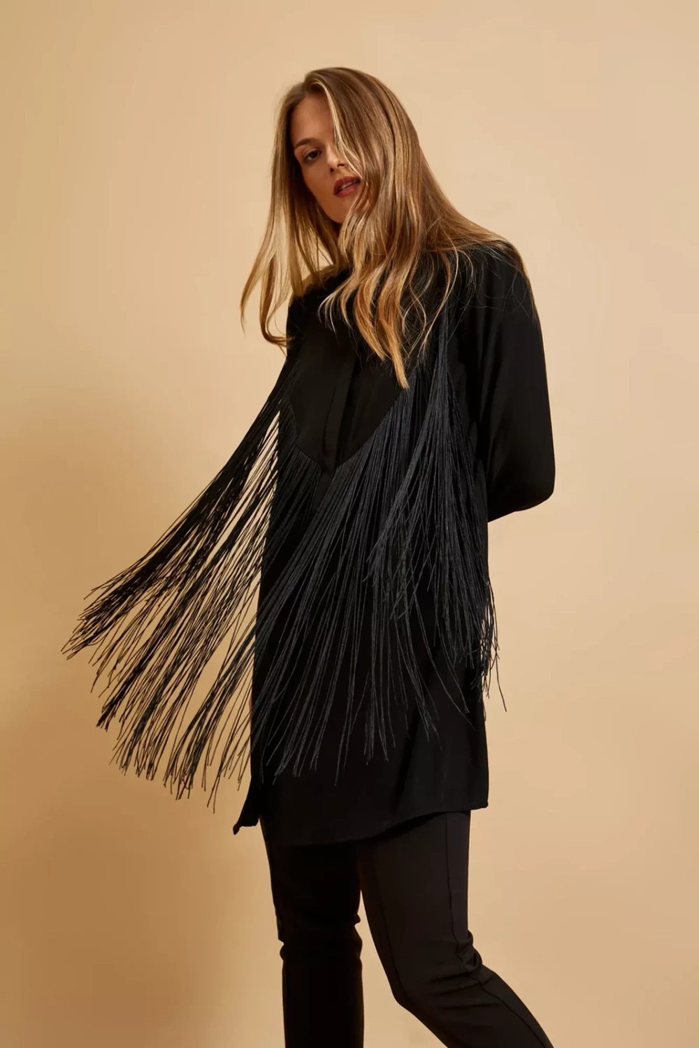 Marisse Oversized Shirt With Fringes