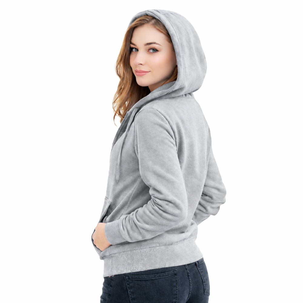 J.STYLE Dámska mikina na zips s kapucňou