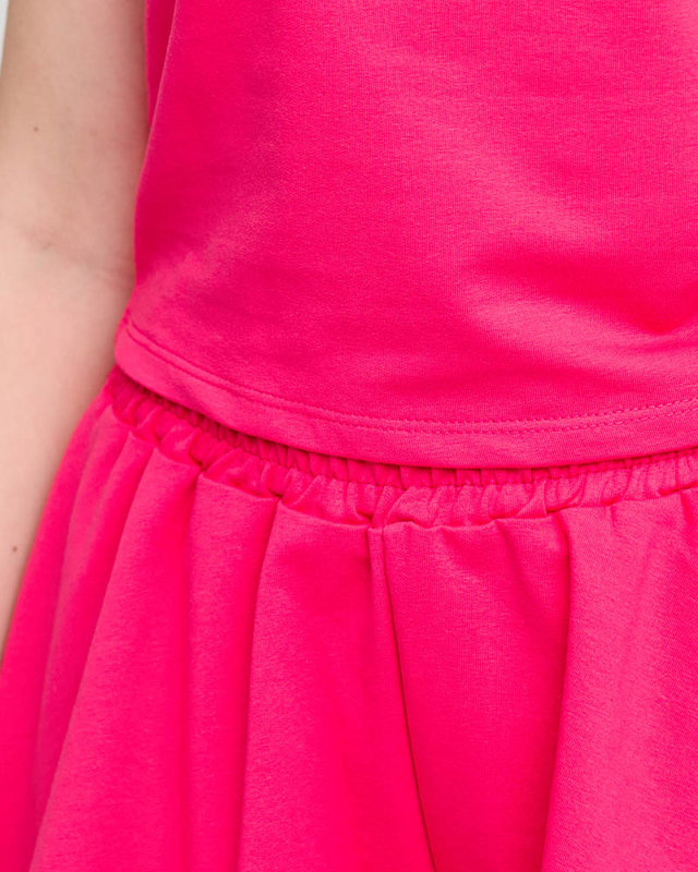 Resti Dark pink women's sports crop top set - Clothing