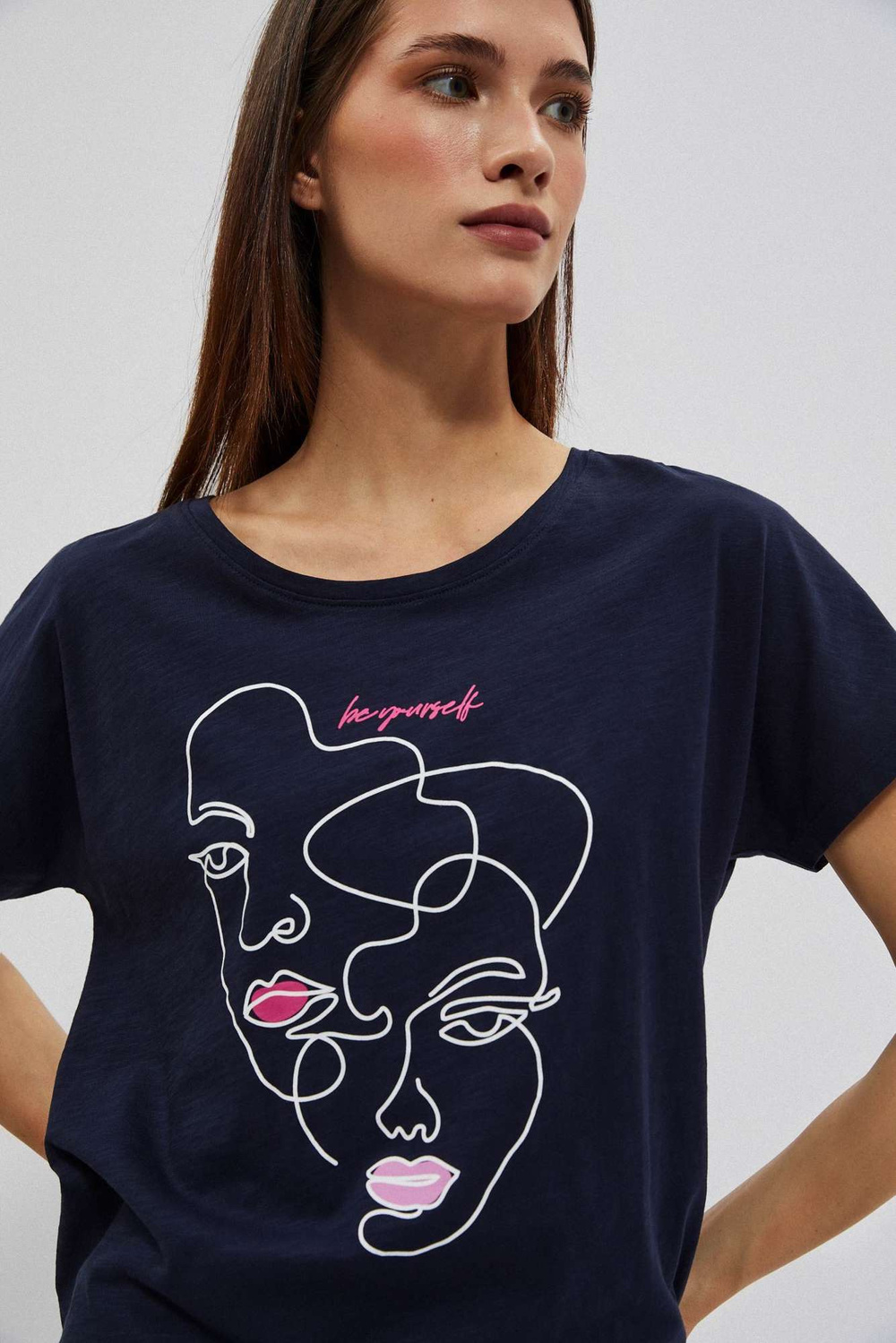 Cotton blouse with print