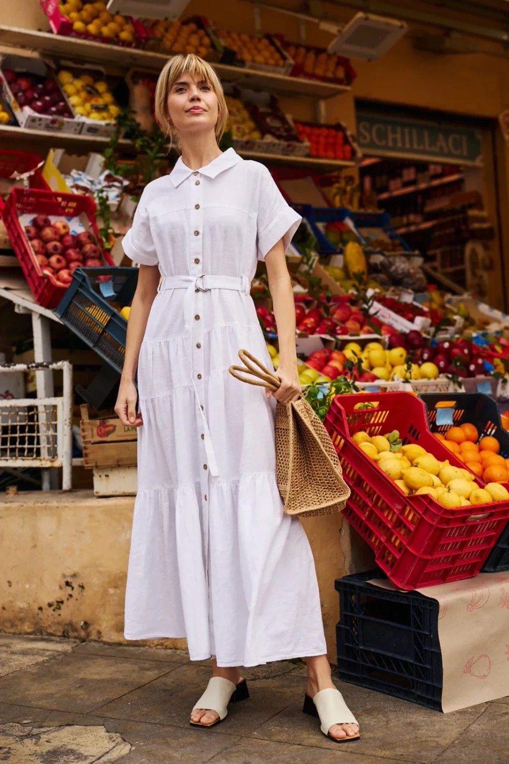Marisse Women's Dress L-Su-4620 White
