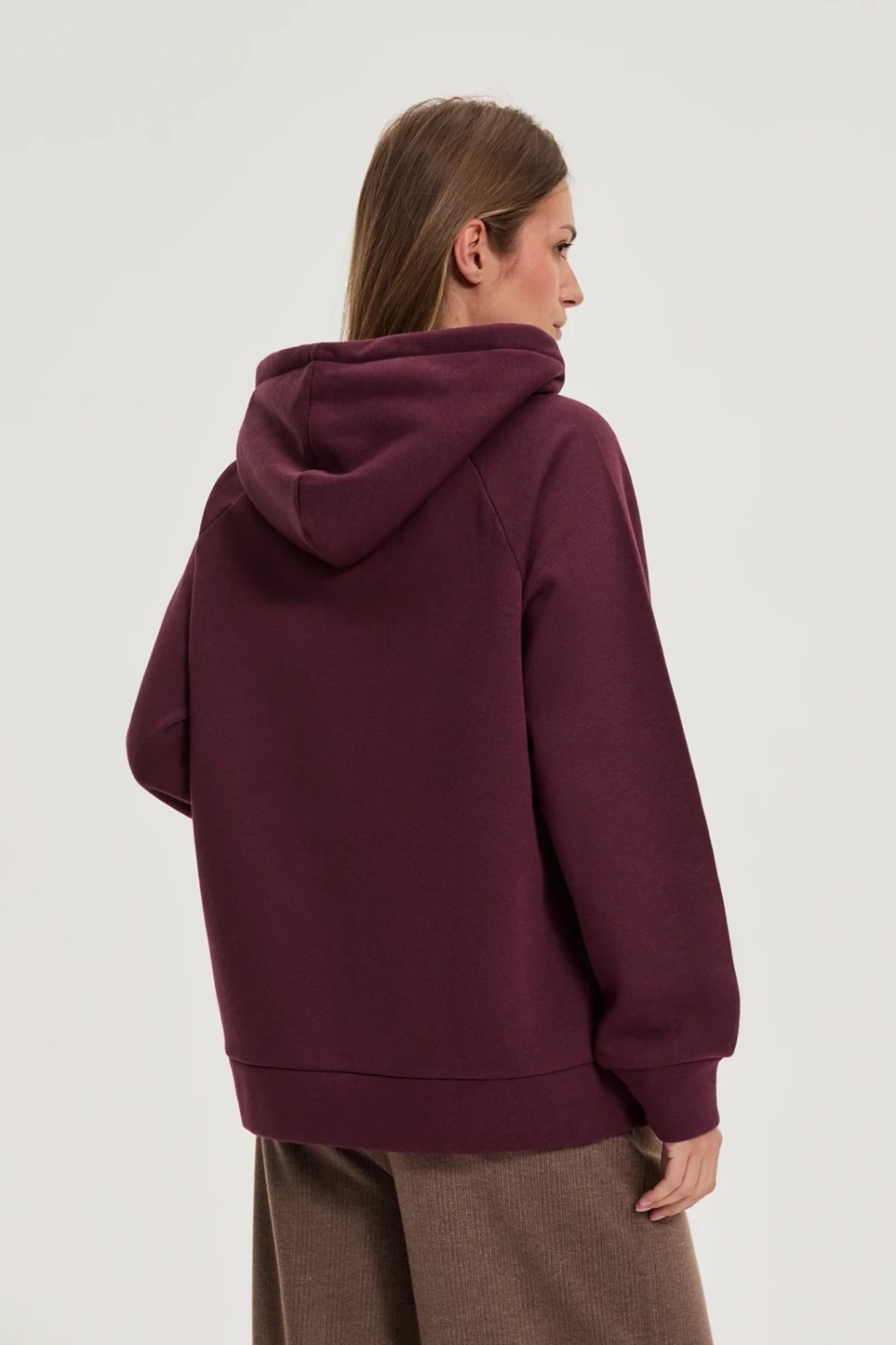 Marisse WOMEN'S SWEATSHIRT Z-BL-4820 BURGUNDY
