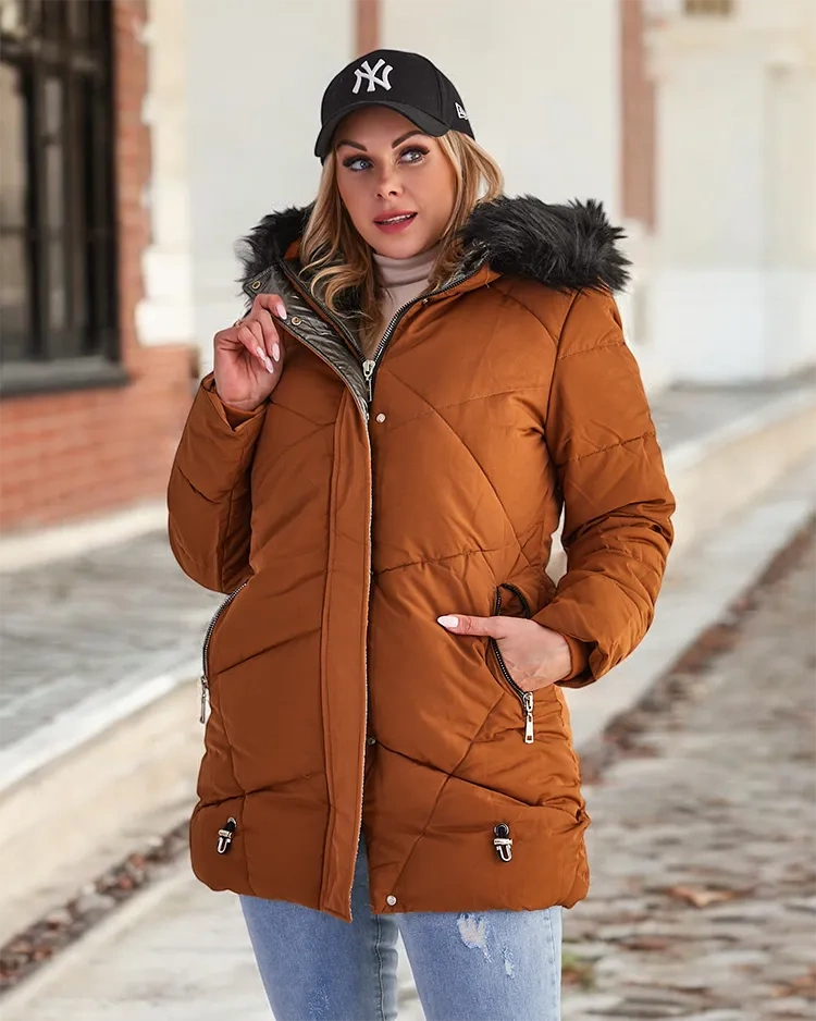 Resti Brown women's winter jacket