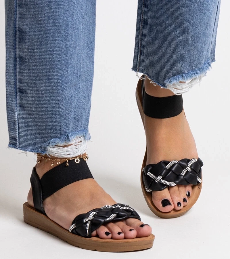 D/CEO Black sandals on a block heel Millo