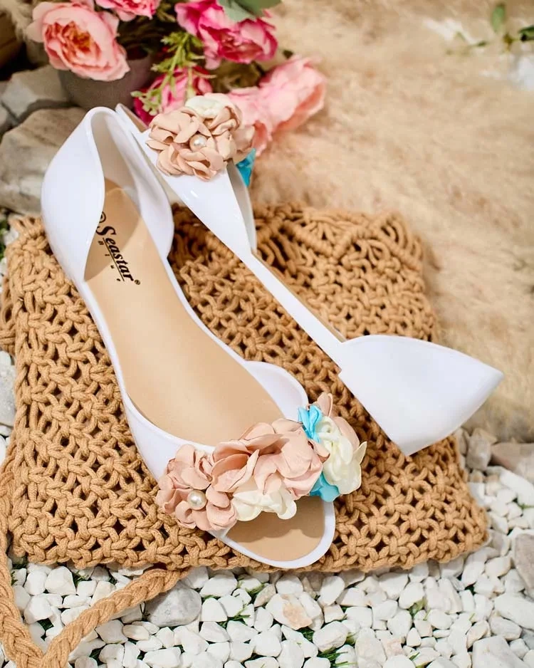 Resti Rubber ballerinas with flower Koddies