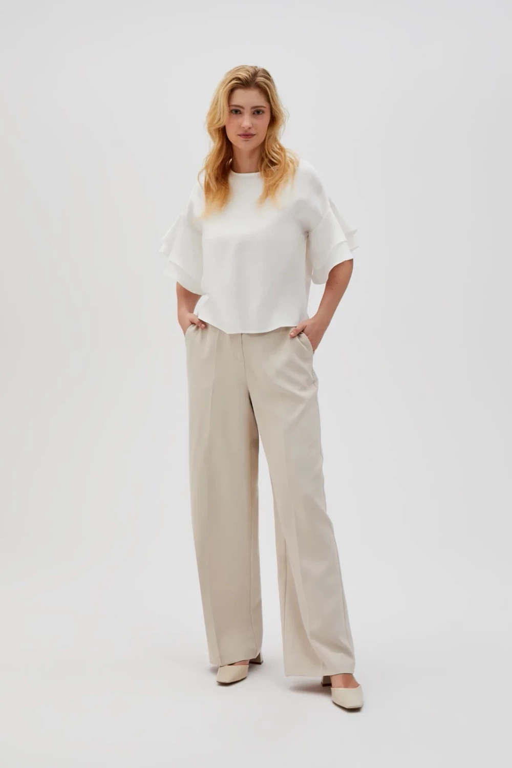 Marisse Women's Trousers L-Sp-4607 L.Beige