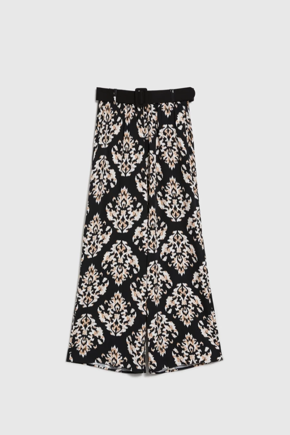 Marisse Viscose Trousers With A Belt, Black