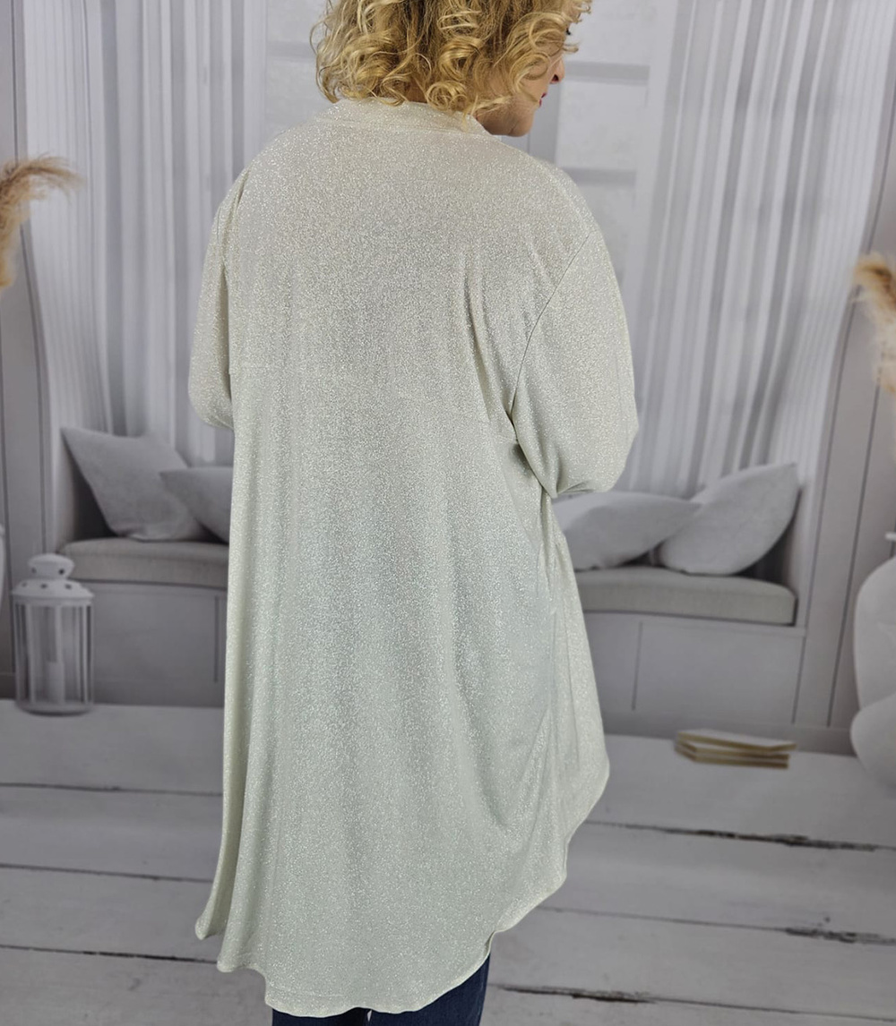 Pri Elegant oversize Brocade tunic shirt with longer back NEVADA