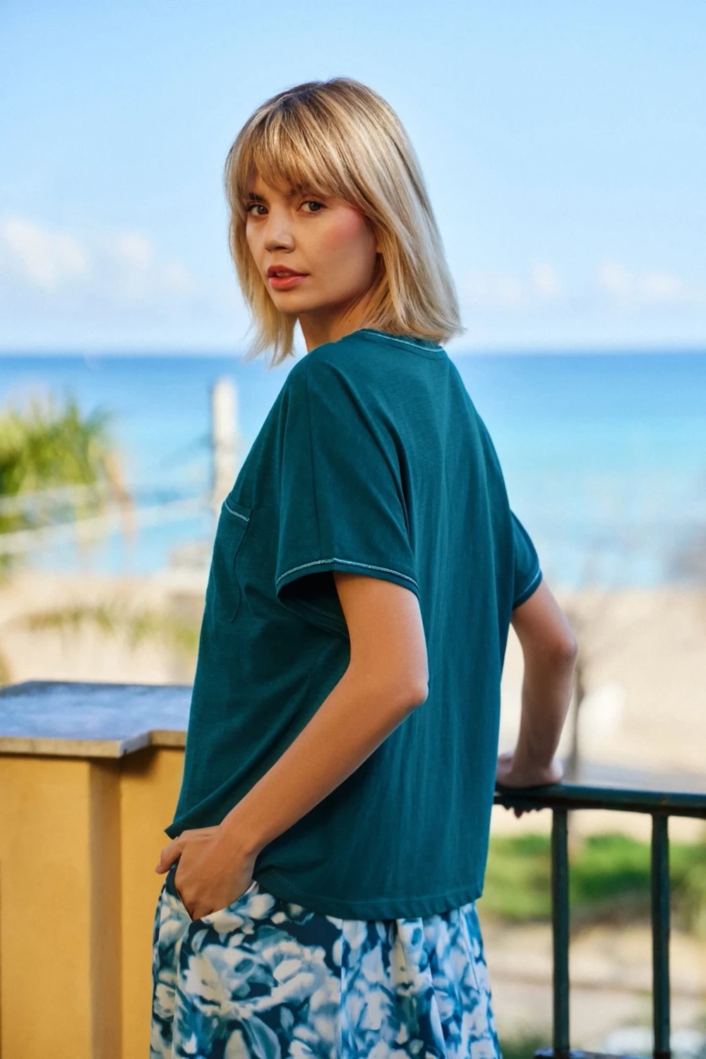 Marisse Women's T-Shirt L-Ts-4693 D.Green