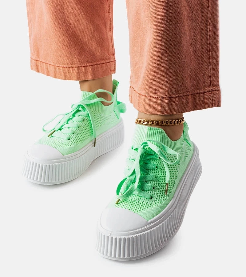 Gemre Pantofi de sport verzi cu partea superioară flexibilă de la Jardine