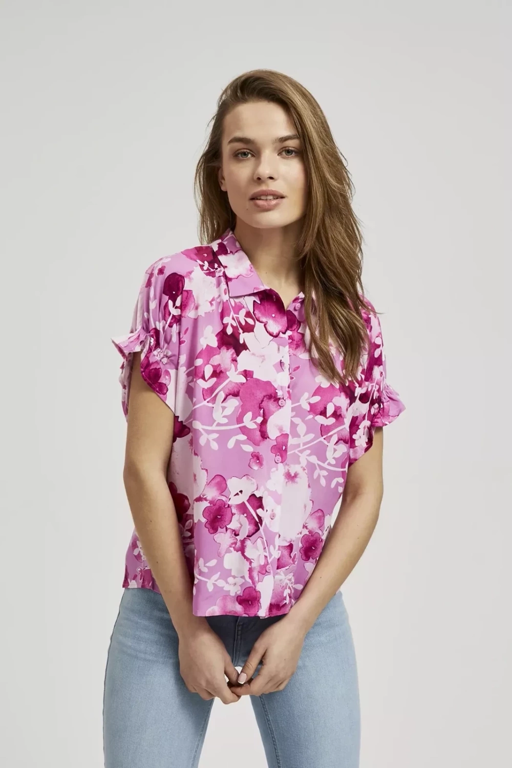 Marisse Women&#039;s Shirt L-Ko-4324 D.Pink